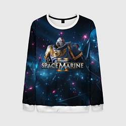 Мужской свитшот Warhammer 40000 space marine 2 ультрамарин в броне