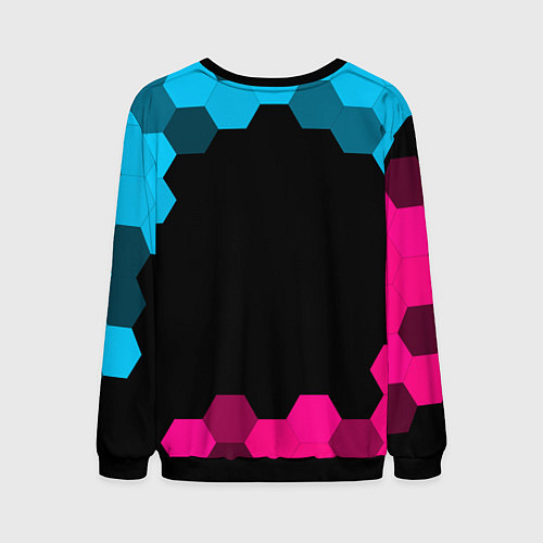 Мужской свитшот Deadlock - neon gradient / 3D-Черный – фото 2