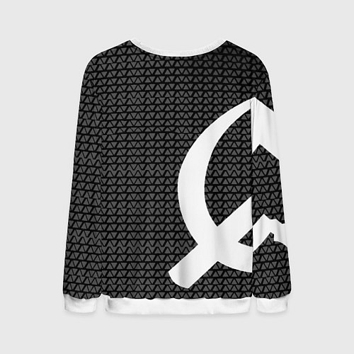 Мужской свитшот Россия паттерн ссср / 3D-Белый – фото 2