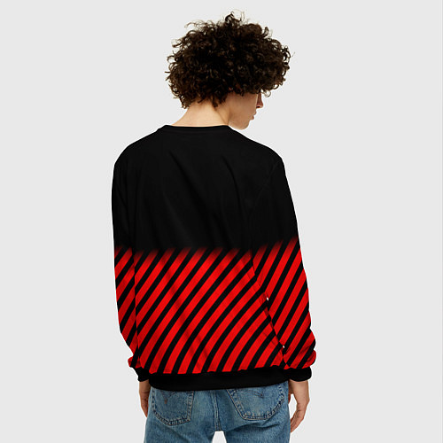 Мужской свитшот RUST geometry / 3D-Черный – фото 4