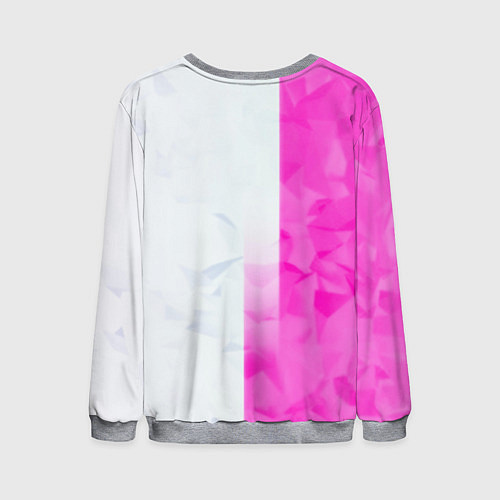 Мужской свитшот Game over pink abstraction / 3D-Меланж – фото 2