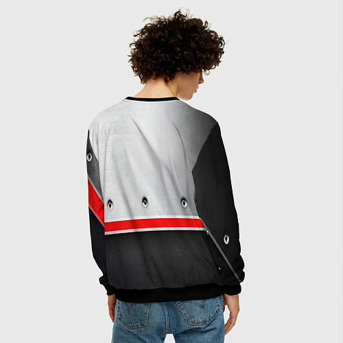 Мужской свитшот Audi metal sport / 3D-Черный – фото 4