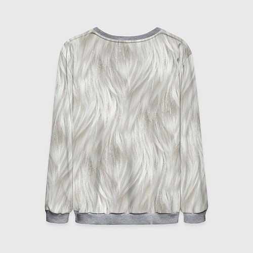 Мужской свитшот Белый мех кошки / 3D-Меланж – фото 2