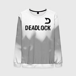 Мужской свитшот Deadlock glitch на светлом фоне посередине
