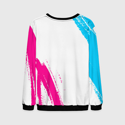 Мужской свитшот Deadlock neon gradient style вертикально / 3D-Черный – фото 2