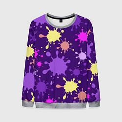 Свитшот мужской Крупные кляксы, цвет: 3D-меланж