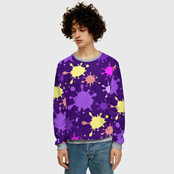 Свитшот мужской Крупные кляксы, цвет: 3D-меланж — фото 2