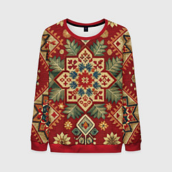 Свитшот мужской Узоры советского ковра, цвет: 3D-красный