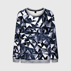 Свитшот мужской Взрыв геометрических треугольников, цвет: 3D-меланж