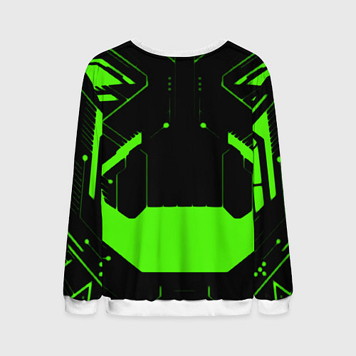 Мужской свитшот Portal game pattern / 3D-Белый – фото 2