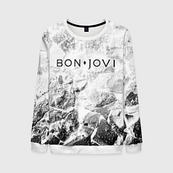 Мужской свитшот Bon Jovi white graphite