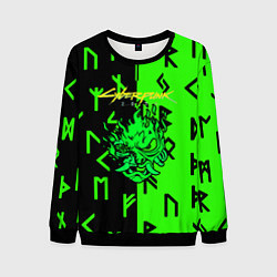 Свитшот мужской Cyberpunk 2077 символы, цвет: 3D-черный