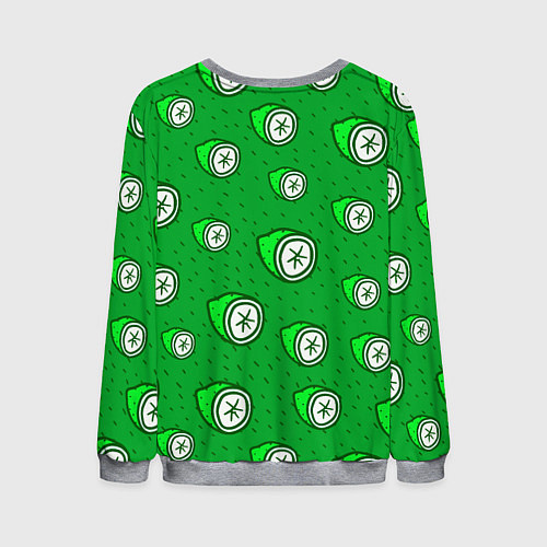 Мужской свитшот Лимонный паттерн / 3D-Меланж – фото 2