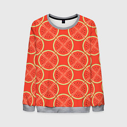 Свитшот мужской Арбузные дольки паттерн, цвет: 3D-меланж