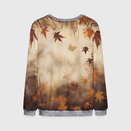 Мужской свитшот Осенний кролик в шарфе / 3D-Меланж – фото 2