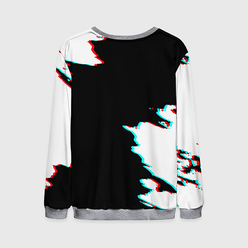 Мужской свитшот Герб глитч краски / 3D-Меланж – фото 2