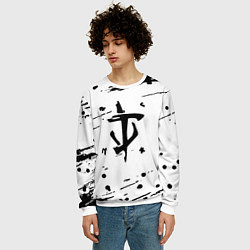 Свитшот мужской Doom краски текстура, цвет: 3D-белый — фото 2