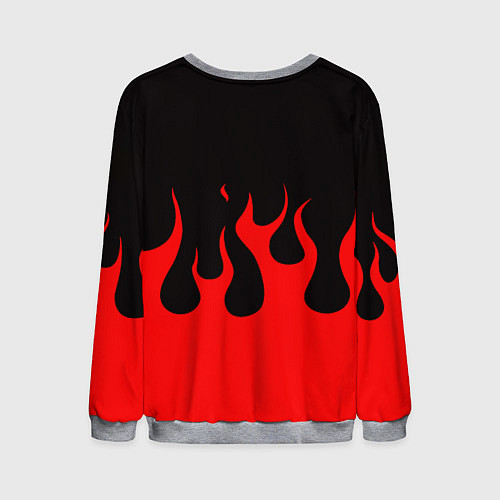 Мужской свитшот Linkin park logo fire / 3D-Меланж – фото 2