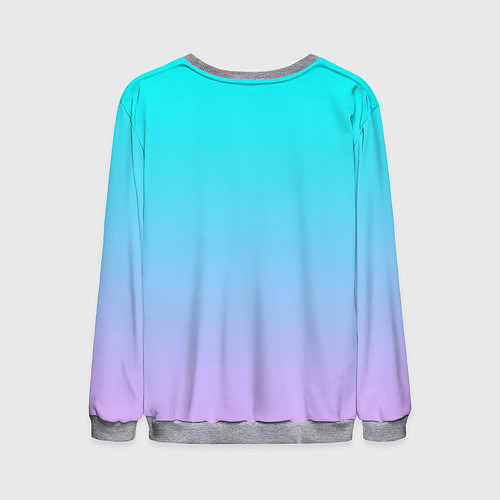 Мужской свитшот Неоновые разводы градиента / 3D-Меланж – фото 2