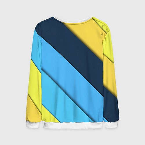 Мужской свитшот Линии геометрия / 3D-Белый – фото 2