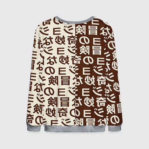 Мужской свитшот Japan pattern / 3D-Меланж – фото 2