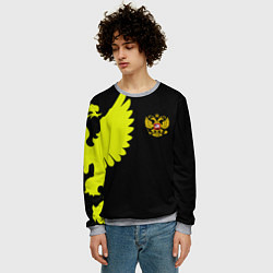 Свитшот мужской Герб РФ орёл, цвет: 3D-меланж — фото 2