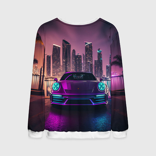 Мужской свитшот Porshe big city / 3D-Белый – фото 2
