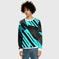 Свитшот мужской Спортивный динамичный, цвет: 3D-белый — фото 2