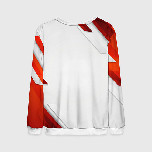 Мужской свитшот Among us game geometry / 3D-Белый – фото 2