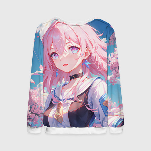 Мужской свитшот Honkai Star Rail March 7th beauty / 3D-Белый – фото 2