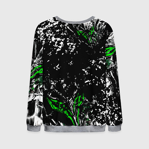 Мужской свитшот Berserk black mask - Берсерк чёрная / 3D-Меланж – фото 2