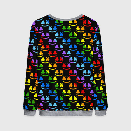 Мужской свитшот Marshmello pattern neon / 3D-Меланж – фото 2