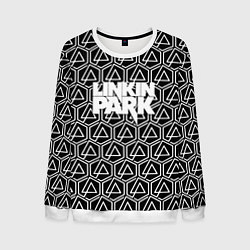 Свитшот мужской Linkin park pattern, цвет: 3D-белый