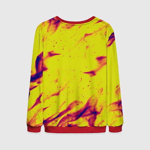 Мужской свитшот Fallout fire steel / 3D-Красный – фото 2