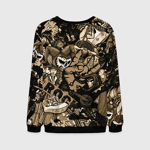 Мужской свитшот Король и шут средневековья играют рок / 3D-Черный – фото 2