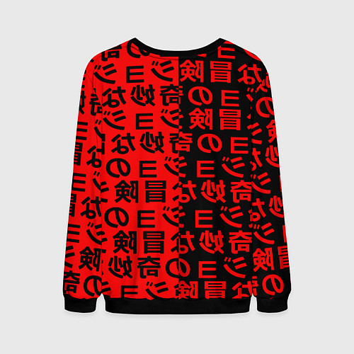 Мужской свитшот Doom japan pattern steel / 3D-Черный – фото 2