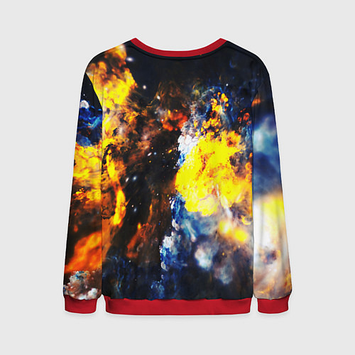 Мужской свитшот Космическая абстракция / 3D-Красный – фото 2