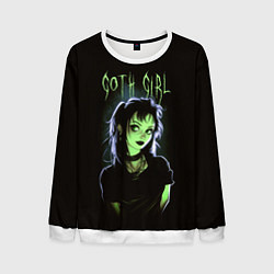 Свитшот мужской Goth girl - Beetlejuice, цвет: 3D-белый