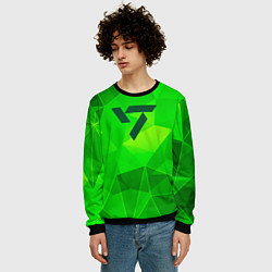 Свитшот мужской Seventeen green poly, цвет: 3D-черный — фото 2