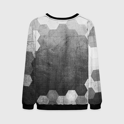 Мужской свитшот Mercedes - grey gradient / 3D-Черный – фото 2