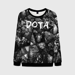 Мужской свитшот Dota 2 - мозаика из персонажей игры