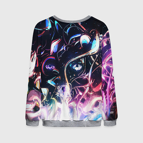 Мужской свитшот Фрактальный узор текстура / 3D-Меланж – фото 2