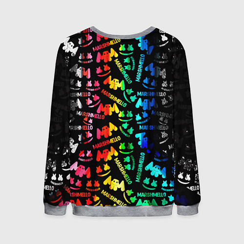 Мужской свитшот Marshmello neon color / 3D-Меланж – фото 2