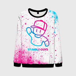 Мужской свитшот Stumble Guys neon gradient style