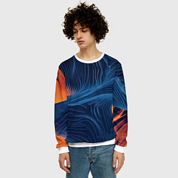 Свитшот мужской Абстрактная иллюзия, цвет: 3D-белый — фото 2