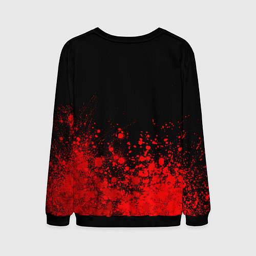 Мужской свитшот Lindemann - red gradient посередине / 3D-Черный – фото 2