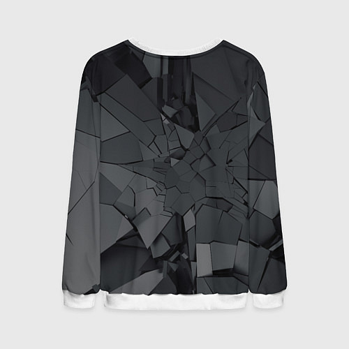 Мужской свитшот Трещины / 3D-Белый – фото 2