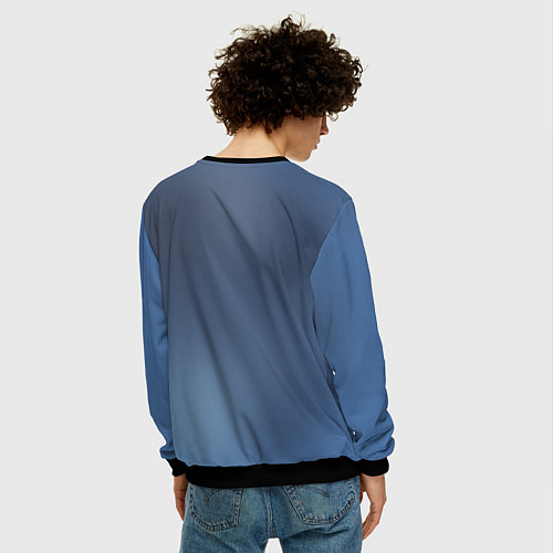 Мужской свитшот Змея с большими глазами / 3D-Черный – фото 4