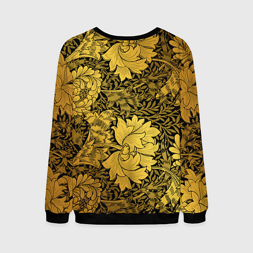 Мужской свитшот Золотые подсолнухи / 3D-Черный – фото 2