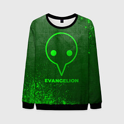 Мужской свитшот Evangelion - green gradient